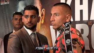AMIR KHAN & SAMUEL VARGAS COME FACE TO FACE AT KICK OFF PRESS CONFERENCE IN BIRMINGHAM!