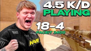 s1mple [18-4] FACEIT 3400 ELO MATCH [anubis] — Feb 17, 2025 — CS2 POV