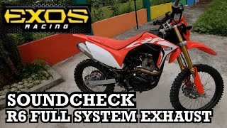 HONDA CRF 150L - EXOS R6 FULL SYSTEM EXHAUST SOUND CHECK | REVIEW