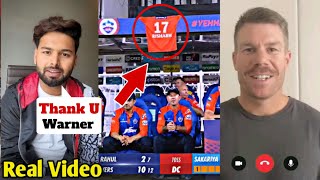 Rishabh Pant got Emotional while Talking to David Warner on Video Call after LSG vs DC IPL Match