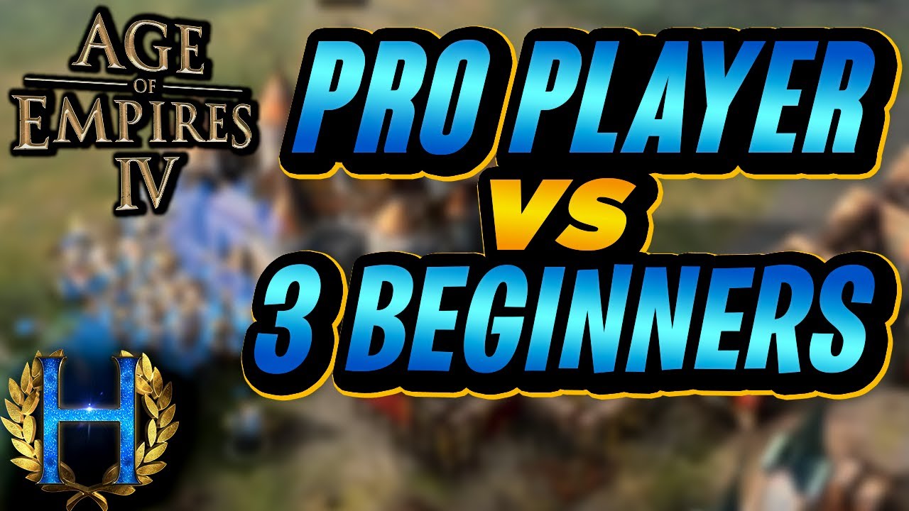 Professional Player Vs 3 Beginners Aoe4 Youtube