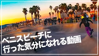 【スケートボードの聖地🇺🇸】ロサンゼルス・ベニスビーチに行った気分になれる動画！