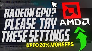 AMD Radeon setting for INCREASED FPS *upto 20% MORE FPS* ✅