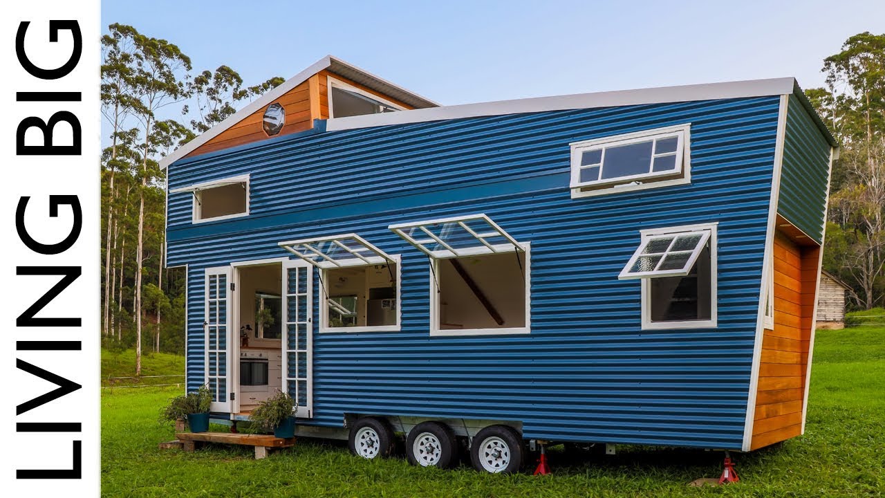 Tiny House With Amazing Pop Up Roof - YouTube