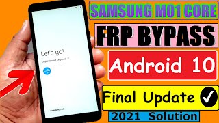 Samsung M01 Core FRP Bypass 2021 ( M013F ) Google Account Bypass Android 10 New Trick FINAL UPDATE