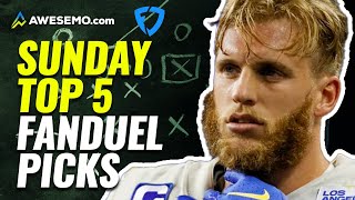FanDuel NFL DFS Top-5 Picks Divisional Round Sunday Games | Daily Fantasy Fantasy Football