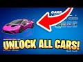 How To Get ALL Rocket League Cars NOW FREE In Fortnite! (Lamborghini STO, Lightning McQueen & More)