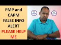 False Information on the PMP and CAPM, Help Me