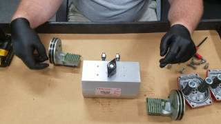 Reversing the fail position on a pneumatic actuator.