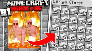 I Built An Unlimited Iron Farm In Minecraft Hardcore! (#91)