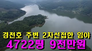 동로면 경천호 인근 2차선변 남향 임야