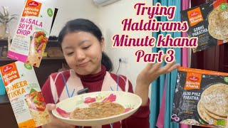 Trying Haldirams snacks Ready to eat Food • #foodchallenge #delhigirl