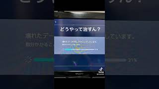 壊れたデータが見つかりました