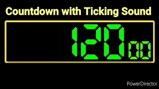 120 Seconds (2 Minute) Countdown Digital Alarm Clock Timer (With Ticking Sound)