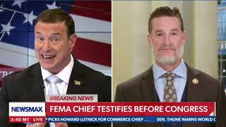 Joining Carl Higbie on Newsmax to Discuss FEMA Chief Testifying Before Congress