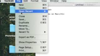 Use TextEdit On Mac To Edit HTML Files