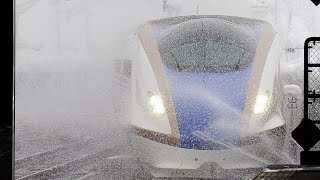 新幹線098＊大雪でも負けない上越新幹線＊浦佐駅＊E2・E4・E7系＊shinkansen