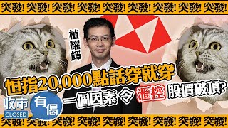 一個因素令 #滙控 股價破頂？📈恒指20,000點企唔企得穩？要唞唞氣😮‍💨？︱#植耀輝︱#科技股︱#阿里巴巴︱#賭股︱收市有偈︱2023-8-1