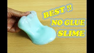 Real !!No Glue Slime, Only Body Wash and Salt, MUST TRY !!, 2 ingredients,No Glue, No Borax Slime
