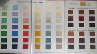 oil paint shade card