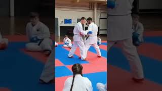Kumite Technique with Sensei Junior Lefevre Chudan Mawashi Geri #shorts #wkf #kumite #karate