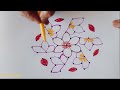 9×5 simple rangoli design 🙏 ❤️ flower rangoli