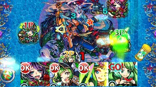 【モンスト】(1.5倍速)ニライカナイ(リボンガブリエルパールバティベルフェゴール)クリア動画