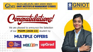 Recent Placement | GNIOT Institute of Management Studies (GIMS), Greater Noida