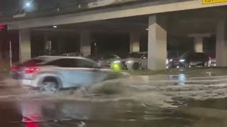 Freeway closure, rain spell traffic nightmare