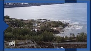 El video muestra devastador deslizamiento de tierra arrasó ocho casas en las costas de Noruega