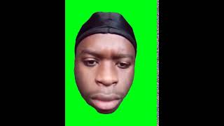 Black Guy has a seizure (GREEN SCREEN) (HEAD ONLY)