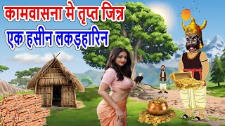 कामवासना मे तृप्त जीन्न एक हसीन लकड़हारिन | moral stories | bedtime stories | hindi kahani |desivoods