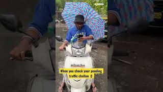 When you check your pending traffic challan 🚦 #traffic #mumbai #police #fine #ytshorts #comedy