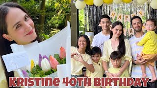 KRISTINE HERMOSA 40TH BIRTHDAY NAIYAK AT EMOSYONAL SA TUWA KASAMA ANG PAMILYA NAGCELEBRATE