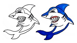 How To Draw Shark Easy For Kids Step By Step