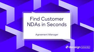 Docusign Agreement Manager: Find Customer NDAs in Seconds