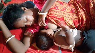 🥰 আমার বেবিটার শুধু দুধ খাবো আর দুধ খাবো breastfeeding in village mom