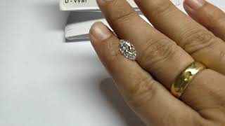 How big is a 2ct marquise diamond?