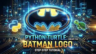 Batman logo making by python turtle #batman #python #programming #coding