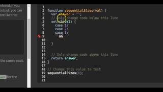 Multiple Identical Options in Switch Statements, freeCodeCamp Basic Javascript