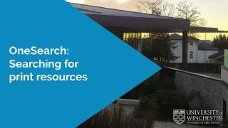 OneSearch - Searching for print resources | Digital Skills