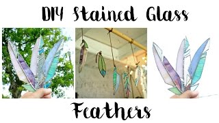 DIY REAL STAINED GLASS FEATHER!