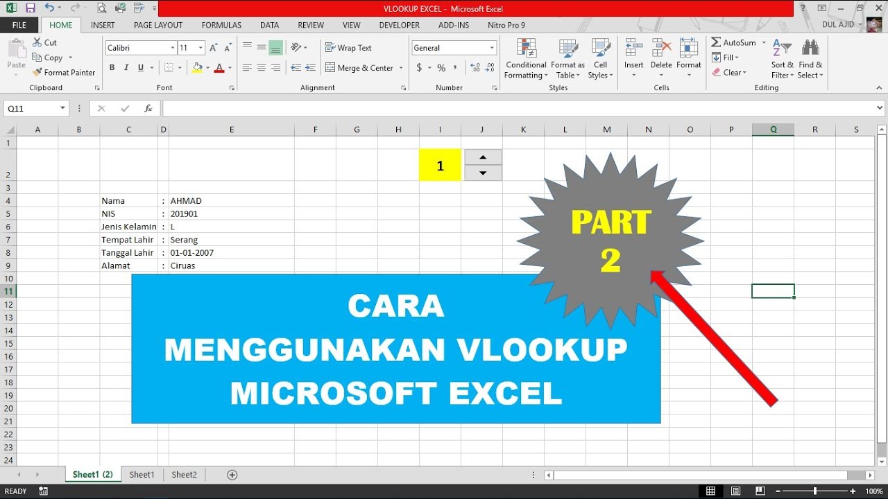 CARA MENGGUNAKAN VLOOKUP EXCEL PART 2 - YouTube