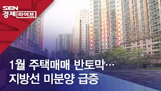 1월 주택매매 반토막…지방선 미분양 급증