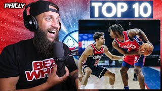 Reacting to Tyrese Maxey TOP 10 Plays of the 2021-22 season! | Sixers new jersey?