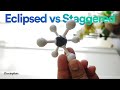 Eclipsed vs Staggered Conformation in 3D using Atomic Models