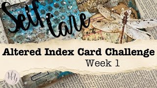 Altered Index Card Challenge 2025 | Week 1 | Mixed Media Art Challenge | Hither and Yon Studio