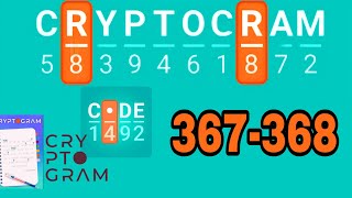 CRYPTOGRAM Word Logic Puzzles level 367 368