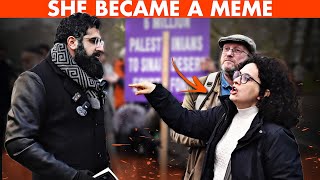 Vicious Pro-Israel Lady Unmasked \u0026 She Lost It | Smile2jannah | Speakers Corner | 4K