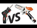 Mini Battery Powered Chainsaw STIHL GTA 26 VS Bosch EasyCUT 12 Li